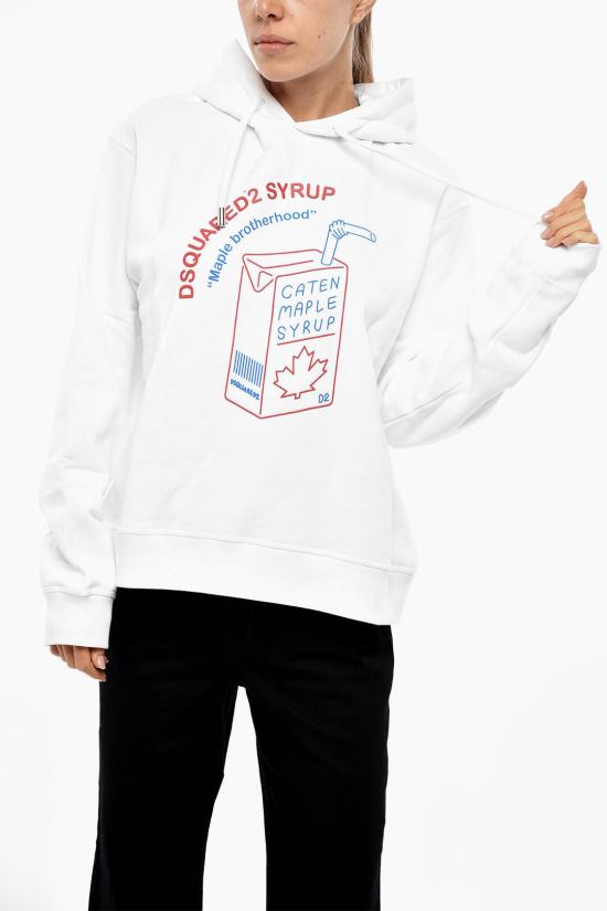  디스퀘어드2 후드 티셔츠 S75GU0486S25516100 White