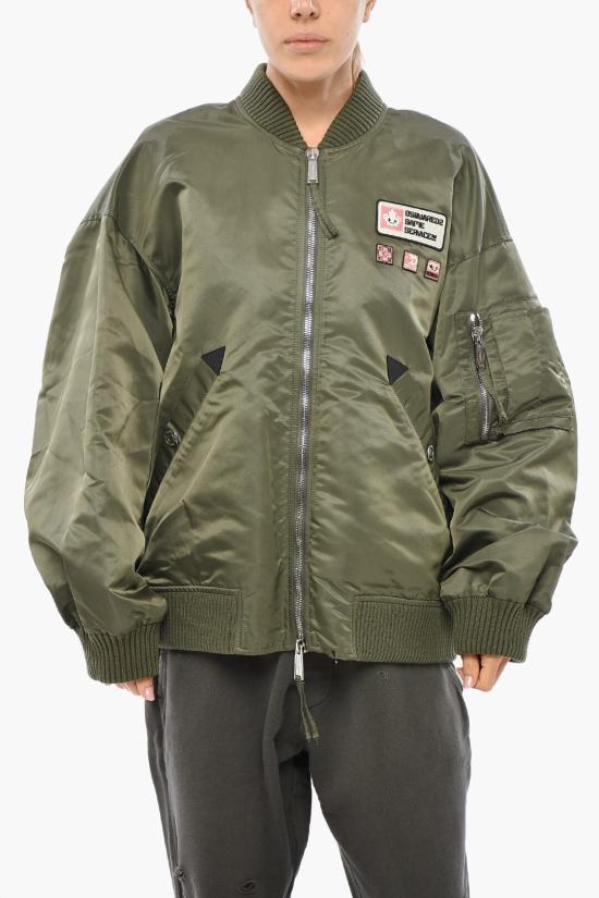  디스퀘어드2 봄버 자켓 S75AM0995S78094727 Military Green