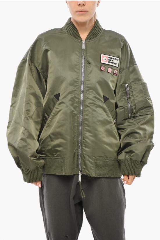  디스퀘어드2 봄버 자켓 S75AM0995S78094727 Military Green
