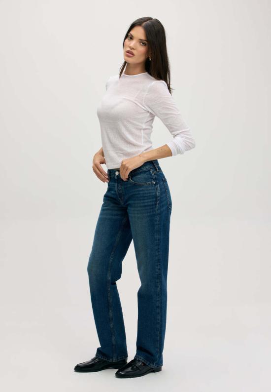  에티카 데님 팬츠 ética Lou 미드라이즈 릴렉스드 진 - ETICA