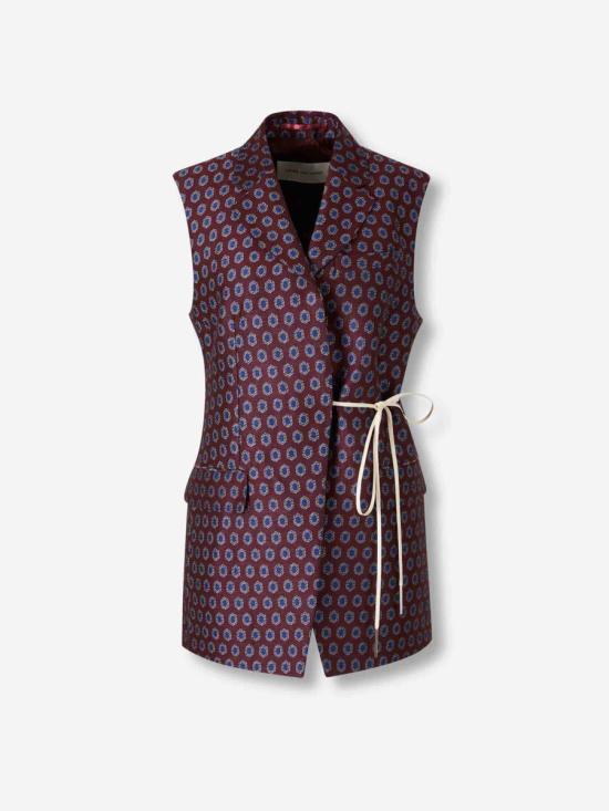 25FW 드리스 반 노튼 베스트 252 010436 2351 358BURGUNDY Red