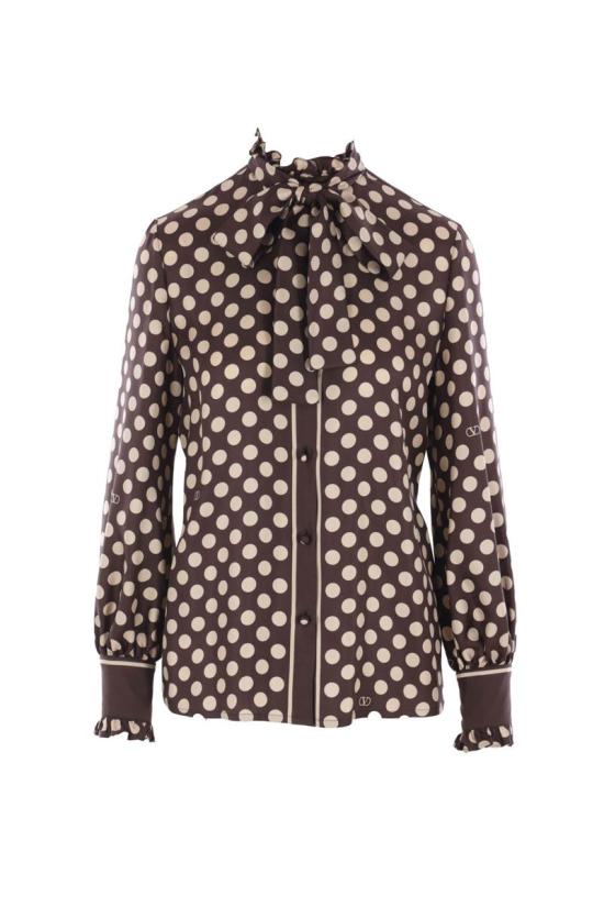 25FW 발렌티노 가라바니 셔츠 7B3AB7T79JHRDQ BROWN CREAM