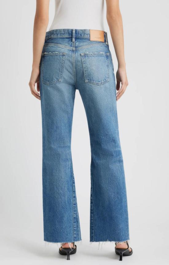  마우지 데님 팬츠 Moussy Atlantis 리메이크 플레어 데님 진 - MOUSSY