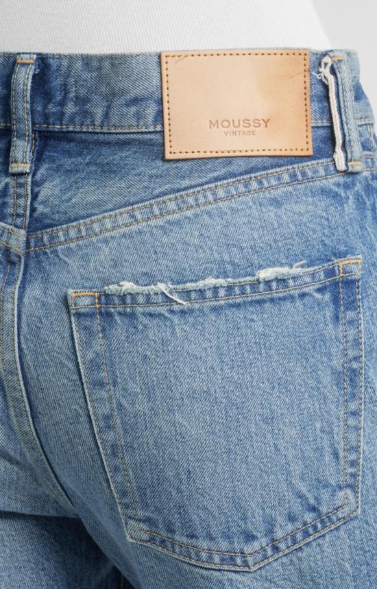  마우지 데님 팬츠 Moussy Atlantis 리메이크 플레어 데님 진 - MOUSSY