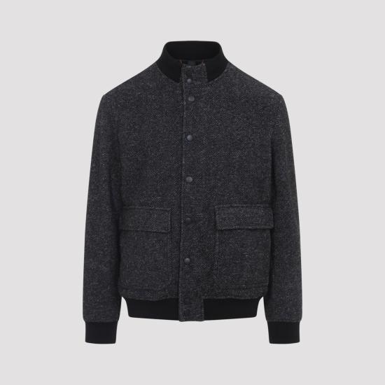 25FW 카날리 봄버 자켓 O41006 SG03354 201 DARK GREY - CANALI