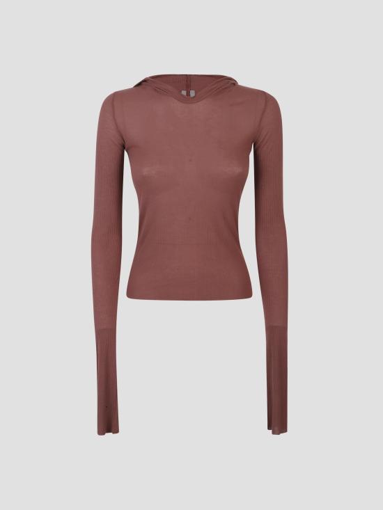 25FW 릭 오웬스 후드 티셔츠 RP02E4210RC 13 ROSEWOOD