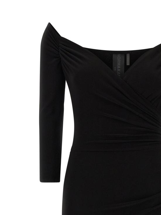 25FW 노마카말리 롱 원피스 KK3253PMR20001 Black - NORMA KAMALI