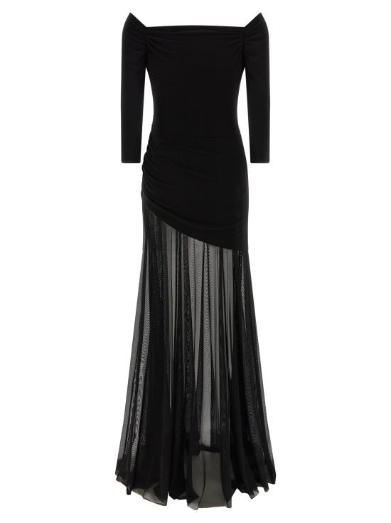 25FW 노마카말리 롱 원피스 KK3253PMR20001 Black - NORMA KAMALI