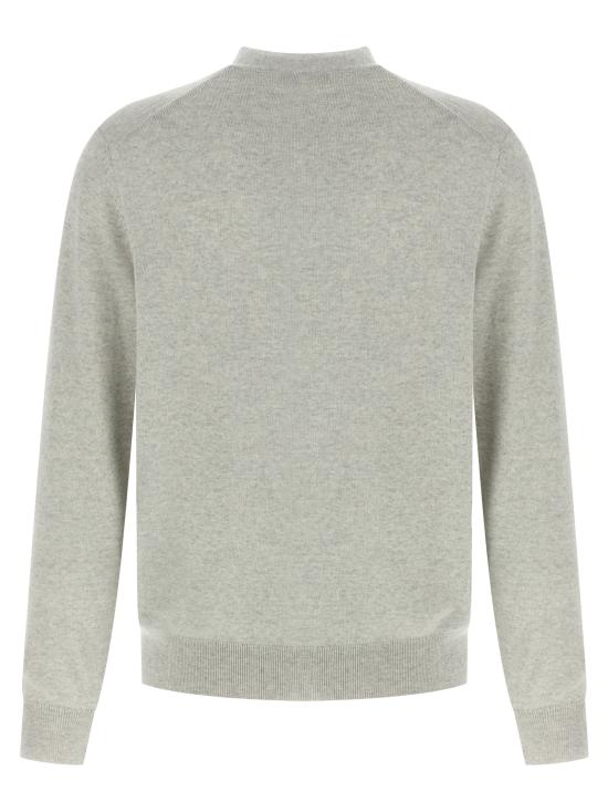 25FW 메종키츠네 폭스 헤드 메리노 레귤러 가디건 PM00501KT1181H120 Gray - MAISON KITSUNE