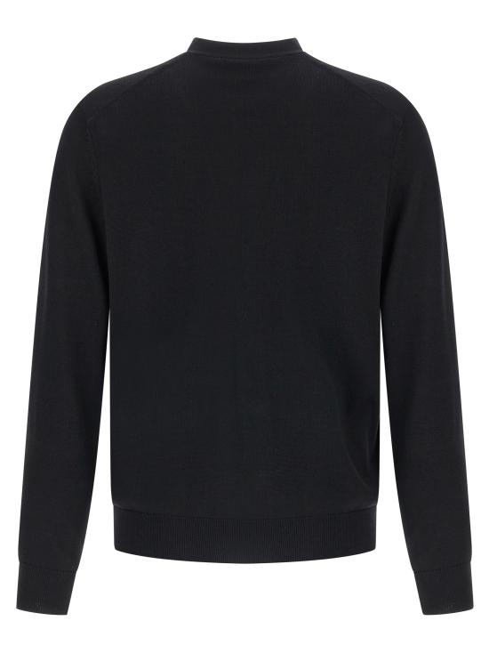 25FW 메종키츠네 폭스 헤드 메리노 레귤러 가디건 PM00501KT1181P199 Black - MAISON KITSUNE