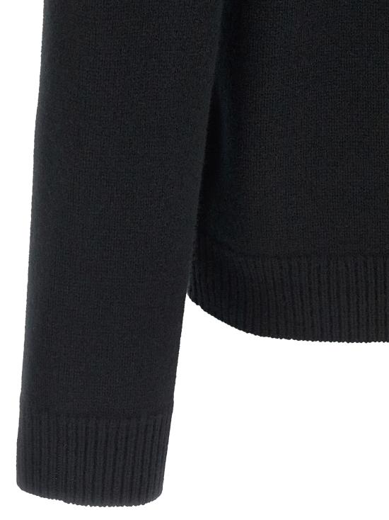 25FW 메종키츠네 폭스 헤드 인타르시아 메리노 가디건 PM00509KM03290391 Black - MAISON KITSUNE