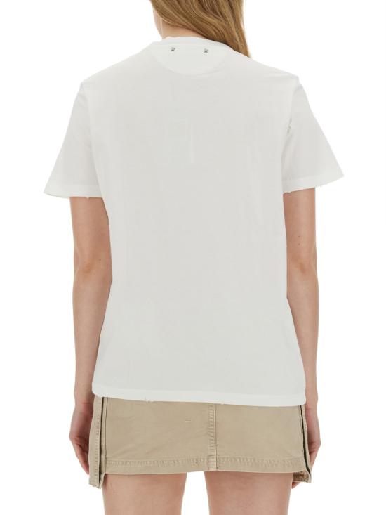  골든구스 카보숑 크리스탈 티셔츠 GWP01220 P00067310363 WHITE - GOLDEN GOOSE