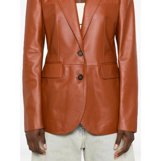 25FW 딸리아토레 가죽 자켓 CHI25 02 SOPHIE BRAND BROWN - TAGLIATORE