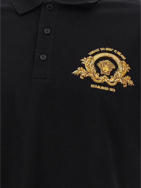 25SS 베르사체 폴로 티셔츠 10139061A11305 Nero Black - VERSACE