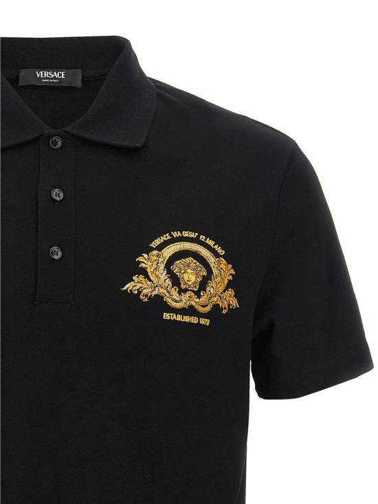 25SS 베르사체 폴로 티셔츠 10139061A11305 Nero Black - VERSACE