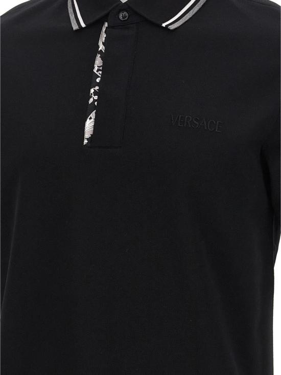 25SS 베르사체 폴로 티셔츠 10158081A11072 Nero Black - VERSACE