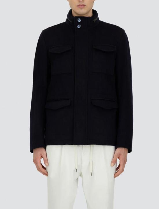 25FW 에르노 울 캐시미어 & 에코에이지 필드 자켓 FI000128U333189200 BLUE - HERNO