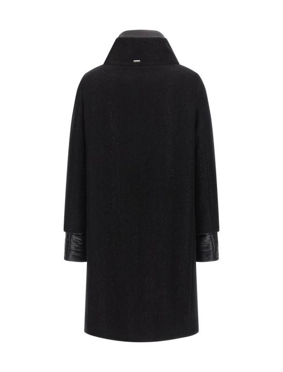 25FW 에르노 지그재그 위브 하이넥 코트  CA000590D334709300 Black - HERNO