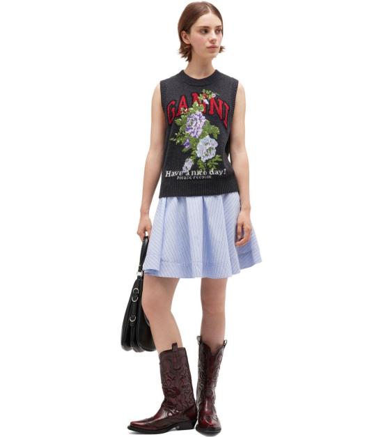 25FW 가니 베스트 K2596 252 XS Grey - GANNI