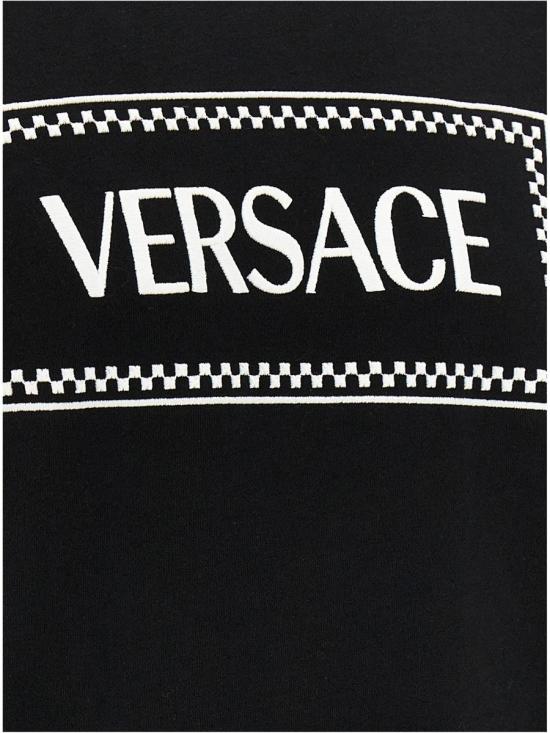 25SS 베르사체 후드 티셔츠 10125641A09063 Nero Black - VERSACE