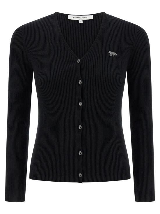 25FW 메종키츠네 베이비 폭스 파인 립 울 가디건  PW00513KT1155P199