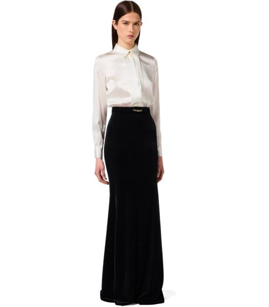 25FW 엘리자베타프랜치 롱 원피스 ABR4657E2 309 40 White - ELISABETTA FRANCHI