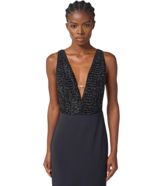 25FW 엘리자베타프랜치 롱 원피스 ABR2457E2 110 40 Black - ELISABETTA FRANCHI