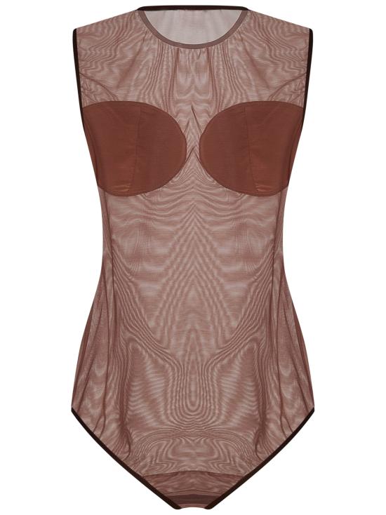 25FW 넨시 도자카 바디수트 티셔츠 NDSS25TOP079B MACCHIATO Brown - NENSI DOJAKA