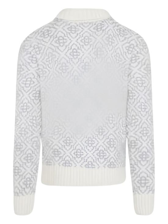 25FW 카사블랑카 스웨터 KW 104201 White - CASABLANCA