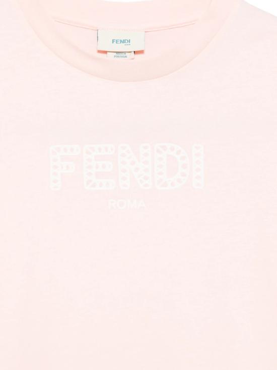 25FW [키즈] 펜디 티셔츠 JFI3797AJ F0ZKY Pink - FENDI