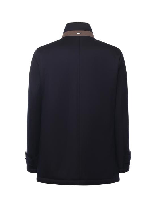 25FW 에르노 사선 울 카코트 IM000369U 331869200 Blue - HERNO