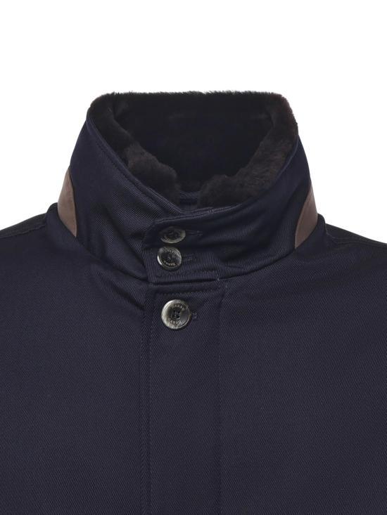 25FW 에르노 사선 울 카코트 IM000369U 331869200 Blue - HERNO