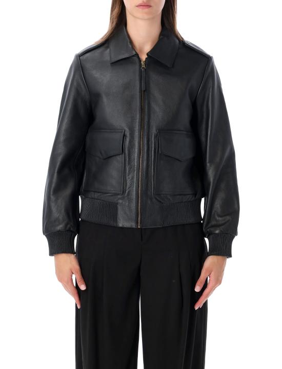 26FW 세선 가죽 자켓 25112021 BLACK Nero