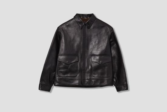 25FW 아프레쎄 가죽 자켓 가죽 타입 A-2 비행 재킷 25AAP-01-12 블랙