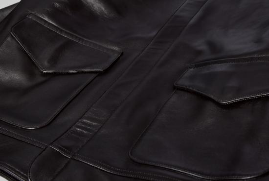 25FW 아프레쎄 가죽 자켓 가죽 타입 A-2 비행 재킷 25AAP-01-12 블랙 - A.PRESSE