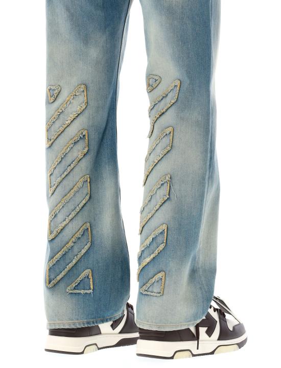 25FW 오프화이트 데님 팬츠 OMYA18WF25DEN003 4141 DIRTY BLUE - OFF WHITE