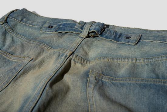 25FW 아프레쎄 데님 팬츠 NO.37 워시드 와이드  25AAP-04-40 블루 - A.PRESSE