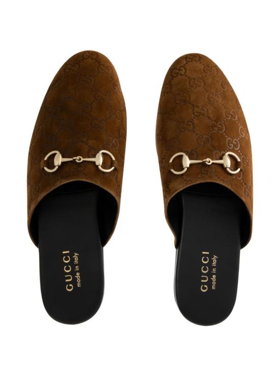 25FW 구찌 홀스빗 스웨이드 뮬 850140 AAFQV2118 Brown - GUCCI