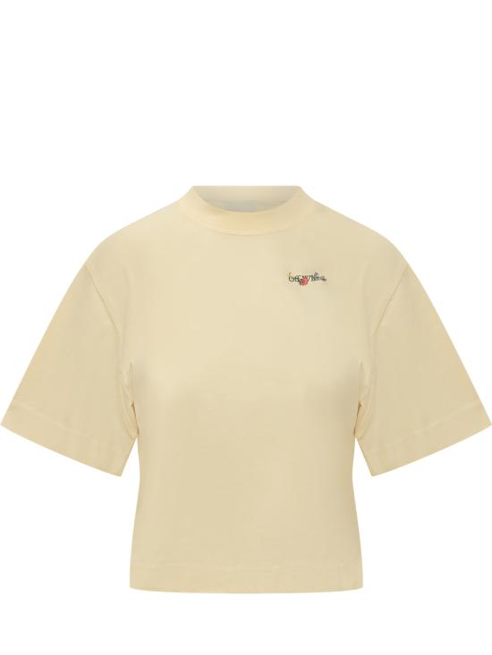 25FW 오프화이트 반팔 티셔츠 OWAA090F25JER001 1910 CREAM