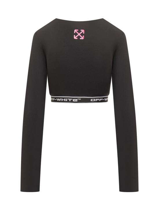 25FW 오프화이트 반팔 티셔츠 OWVB04CF25JER001 1032 BLACK FUCHSIA - OFF WHITE