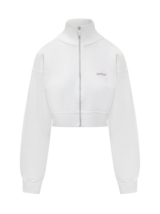 25FW 오프화이트 긴팔 티셔츠 OWBE006F25FLE001 0126 WHITE RED DAHLIA