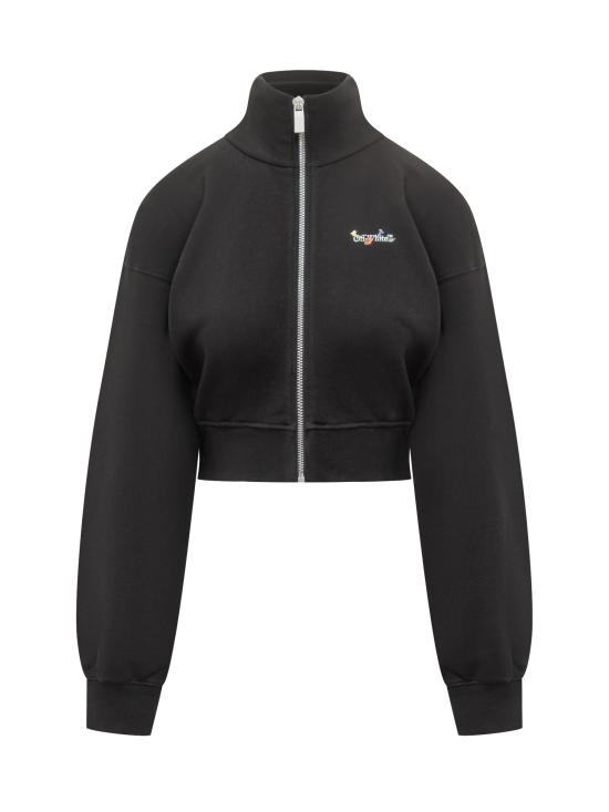 25FW 오프화이트 긴팔 티셔츠 OWBE006F25FLE002 1001 BLACK WHITE