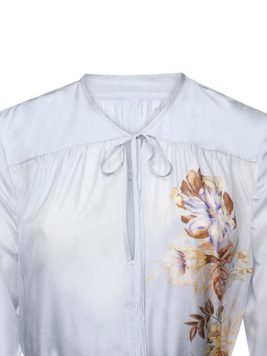 25FW 짐머만 미디 원피스 4580DSS254 PWBLMLFL Powder Blue Multi Floral - ZIMMERMANN