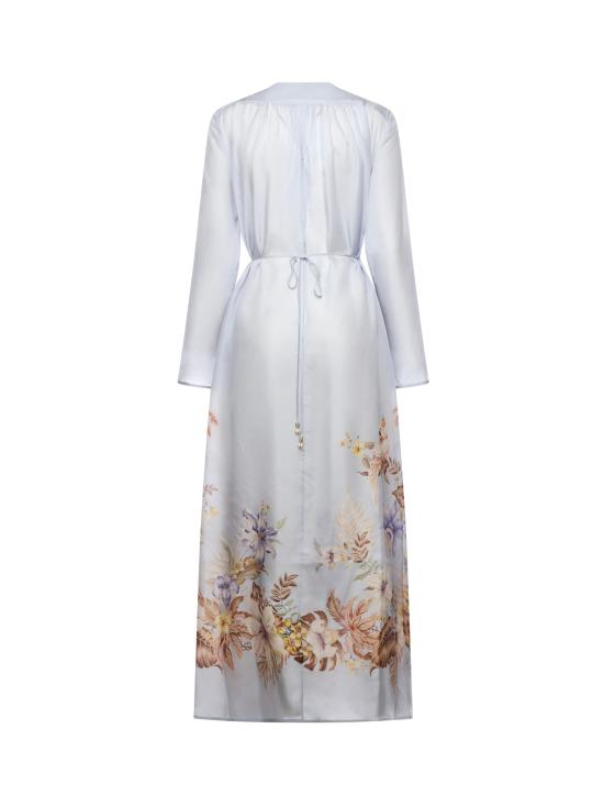 25FW 짐머만 미디 원피스 4580DSS254 PWBLMLFL Powder Blue Multi Floral - ZIMMERMANN