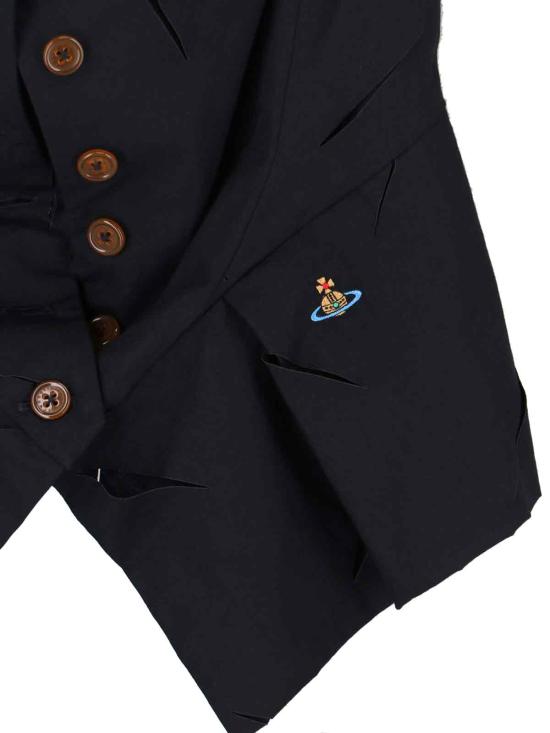 25FW 비비안웨스트우드 긴팔 티셔츠 15050012 W018T N401 Black - VIVIENNE WESTWOOD