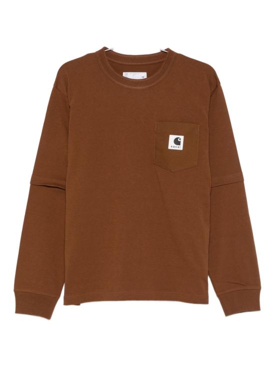 25FW 사카이 X 칼하트 WIP 반팔 티셔츠 25 00994S 642 Brown