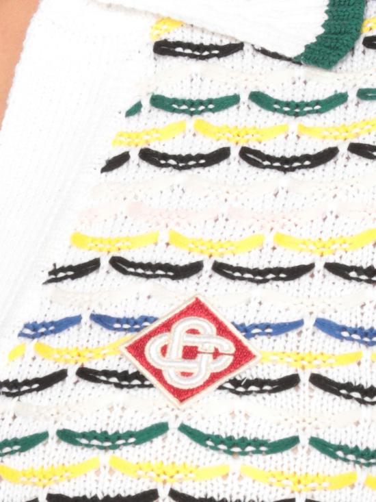 25FW 카사블랑카 폴로 티셔츠 WPF25KW1015 01 White - CASABLANCA