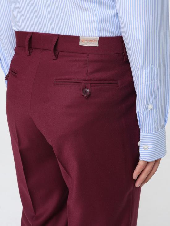 25FW 에트로 스트레이트 팬츠 MREA000599TU2K0 R0369 Burgundy - ETRO