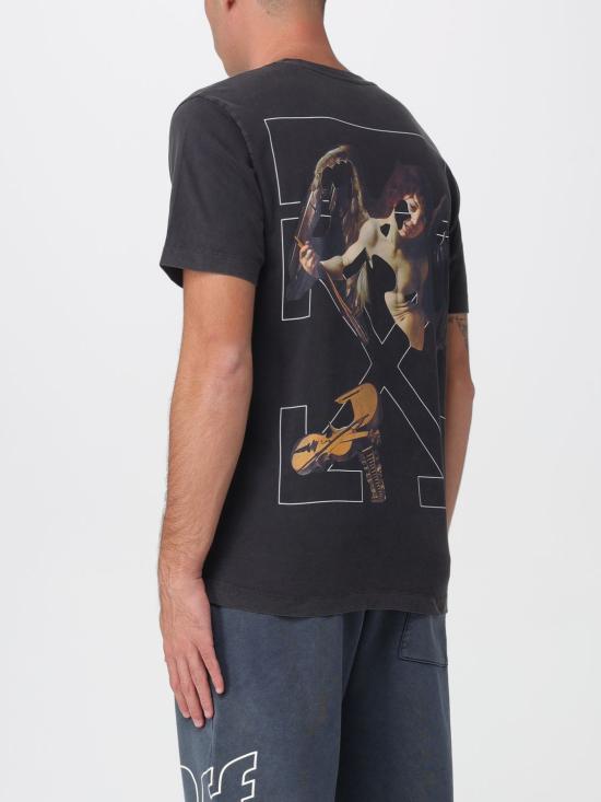 25FW 오프화이트 반팔 티셔츠 OMAA027F25JER00C 1301 Black - OFF WHITE