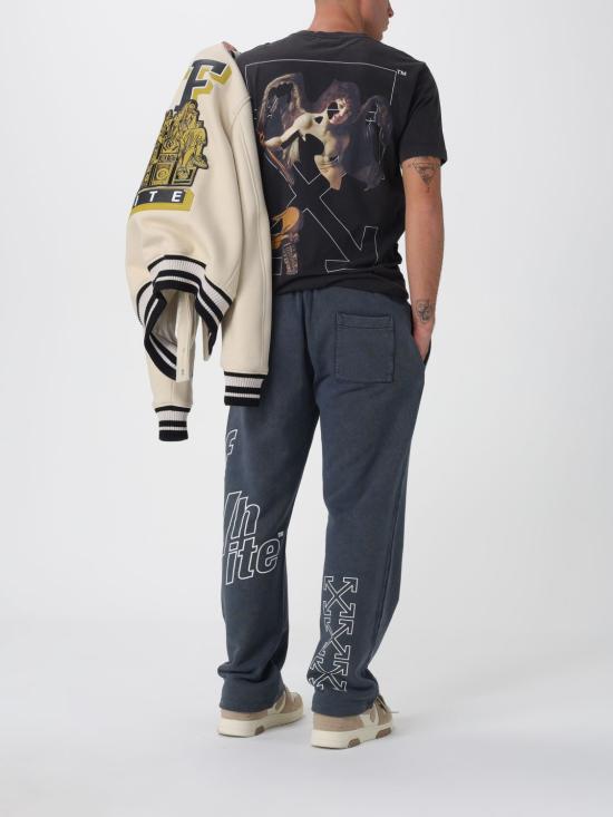 25FW 오프화이트 반팔 티셔츠 OMAA027F25JER00C 1301 Black - OFF WHITE